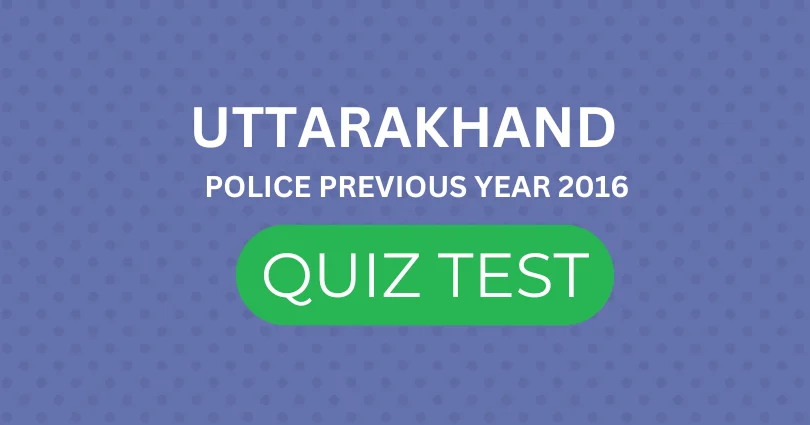 UTTARAKHAND PREVIOUS YEAR 2016 PDF